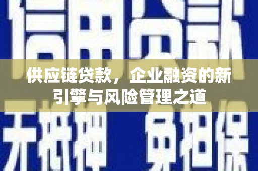 河津供应链贷款，企业融资的新引擎与风险管理之道