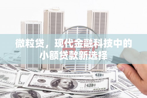 河津微粒贷，现代金融科技中的小额贷款新选择