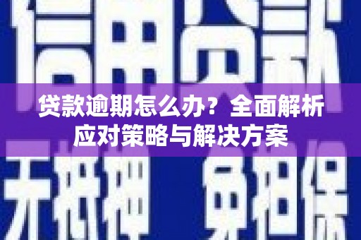 河津贷款逾期怎么办？全面解析应对策略与解决方案
