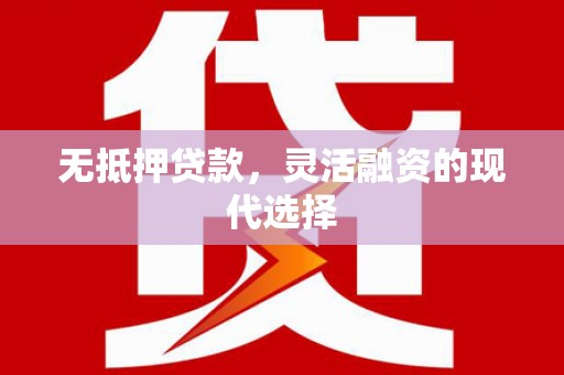 河津无抵押贷款，灵活融资的现代选择