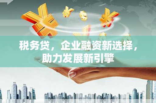 河津税务贷，企业融资新选择，助力发展新引擎