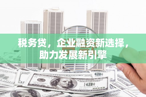 河津税务贷，企业融资新选择，助力发展新引擎