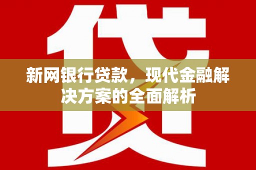 河津新网银行贷款，现代金融解决方案的全面解析