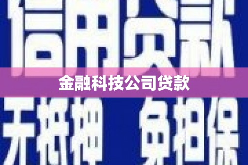 河津金融科技公司贷款