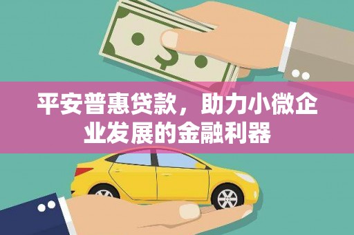 河津平安普惠贷款，助力小微企业发展的金融利器