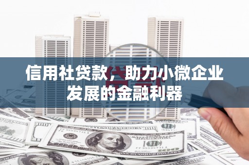 河津信用社贷款，助力小微企业发展的金融利器
