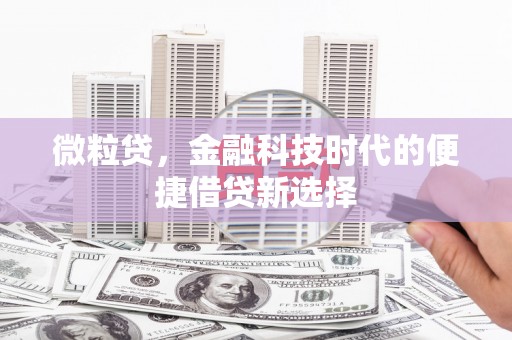 河津微粒贷，金融科技时代的便捷借贷新选择
