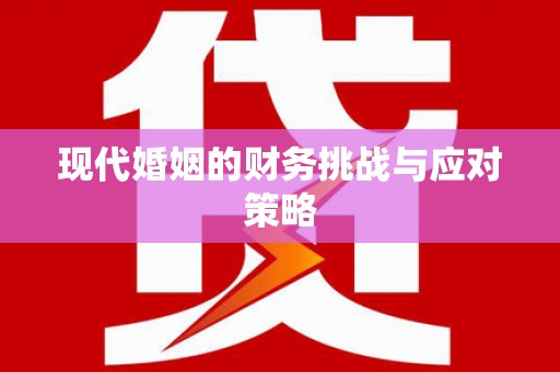 河津现代婚姻的财务挑战与应对策略
